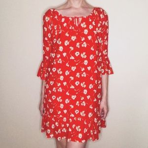 Siren Lily Red Floral Dress Size Small